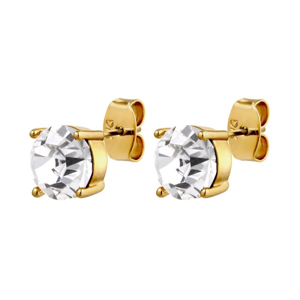 Dyrberg Kern Daze Gold Earrings - Crystal